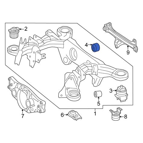 Mercedes Benz OE 2233526100 Rear Lower Suspension Crossmember Stop