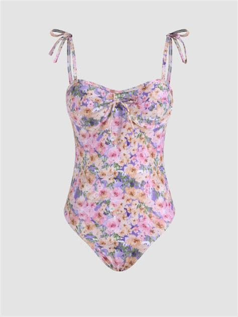 Cider Floral Sea Underwire One Piece Swimsuit Cider Thaipick