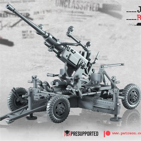 D Printable Ww Ii Polish Aa Gun By Battlecat Miniatures