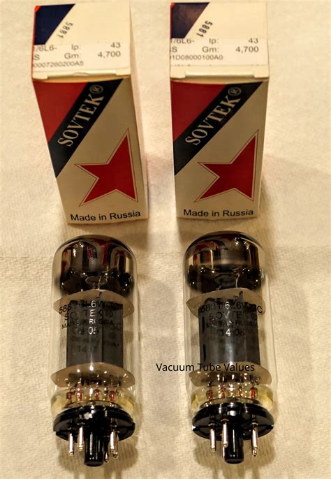 Sovtek Factory Platinum Matched Pair Two L Wgc Power Tubes