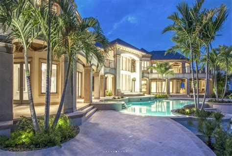 129 Million Newly Built Waterfront Mansion In Naples Fl Homes Of The Rich