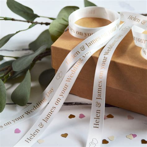 Personalised Wedding Ribbon The Ribbon Co