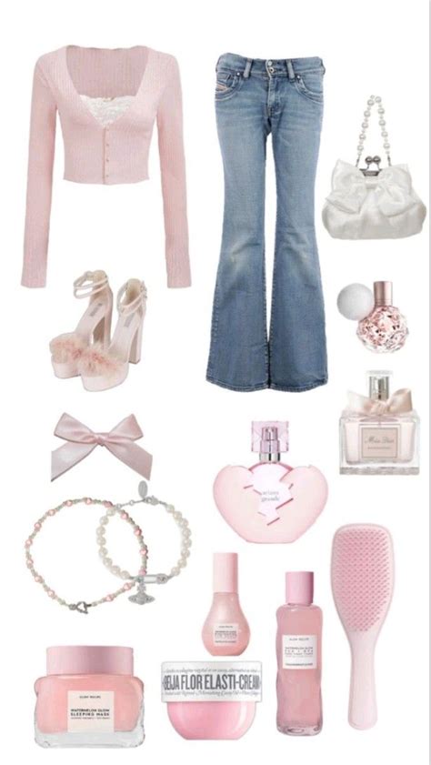 90's girly aesthetic, glory , cute outfit, girly girly , pink, rose ...