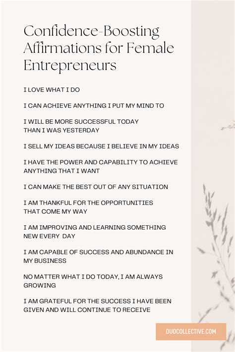 15 Confidence Boosting Affirmations For Female Entrepreneurs Artofit