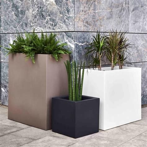 Fioriera Rettangolare SCHIO TOWER 80X40 H70 TERAPLAST Large Planters