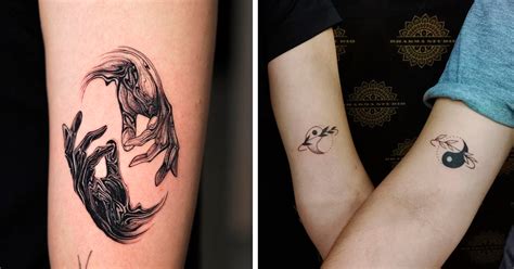 Yin Yang Tattoos To Embrace The Duality Of Life Bored Panda