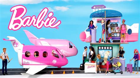 Barbie Doll Airplane Travel Routines In New Airport YouTube