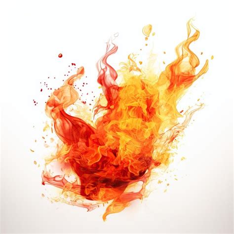 Premium Photo | Flames clipart isolated on white background image