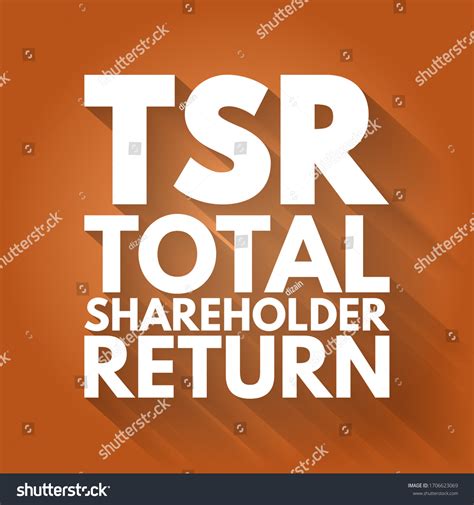 Tsr Total Shareholder Return Acronym Business Stock Vector Royalty