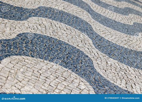 Portuguese Paving Stones Arranged In Wave Form Stock Image Image Of