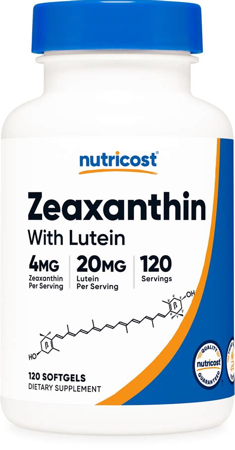 Nutricost Zeaxanthin With Lutein Softgels Softgels Supplement