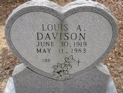 Louis Arney Davison M Morial Find A Grave