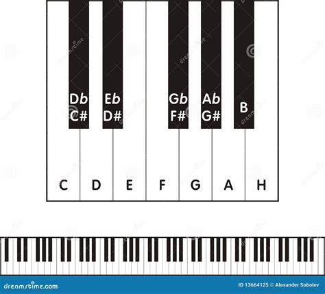 Piano Keyboard Stock Vector Illustration Of Chords 13664125