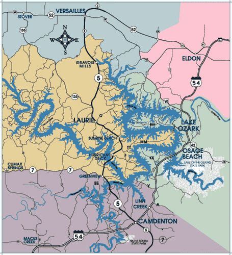 Printable Lake Of The Ozarks Map