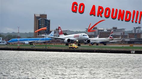 Two Go Around Landings Due To Extreme Crosswind At London City Airport