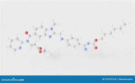 Dabigatran Molecule 3d Molecular Structure Ball And Stick Model