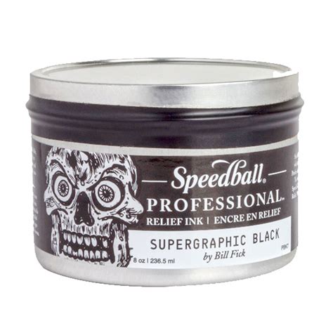 Speedball Professional Relief Ink Supergraphic Black Ml Cregal Art