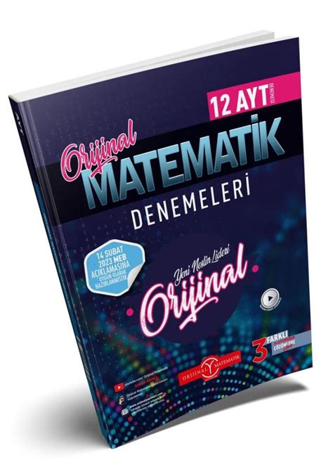 Orıjınal Yayınları AYT Matematik 12 li Deneme Özel Baskı Komisyon