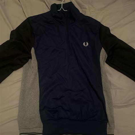 Fred Perry Medium Sized Quarter Zip Jumper Depop