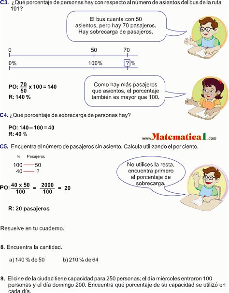 Ejercicios De Porcentajes Para Primaria