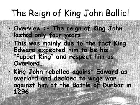 The Reign Of King John Balliol Ppt Download