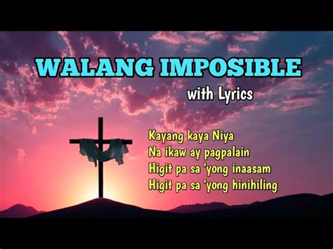 Musikatha Walang Imposible Sa Diyos Chords Lyrics