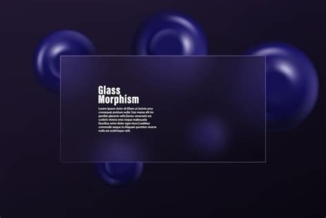 Premium Vector Glassmorphism Concept With 3d Geometric Shapes Frosted Glass Effect