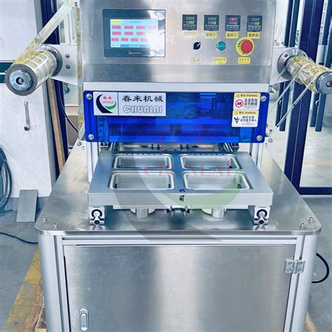 Food Tray Vacuum Gas Injection Packing Sealing Machine From China