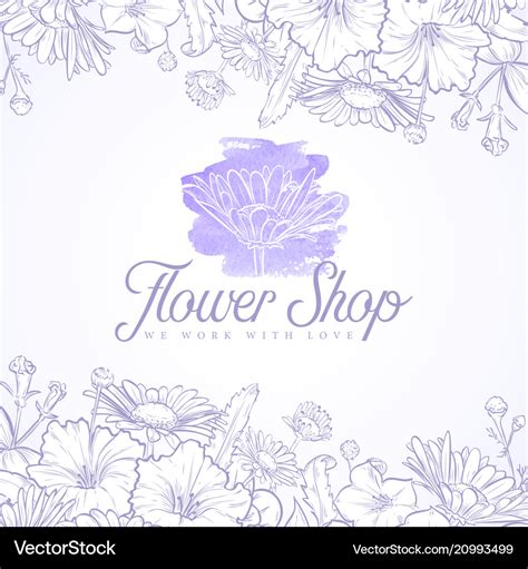 Flower shop logo Royalty Free Vector Image - VectorStock