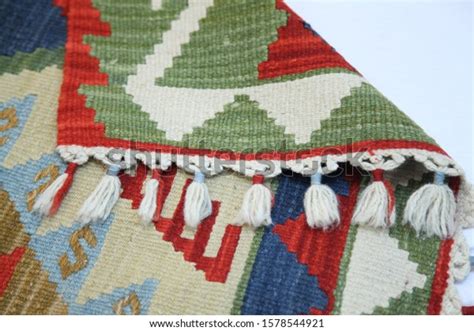 Persian Carpet Tribal Vector Texture Details Stock Photo