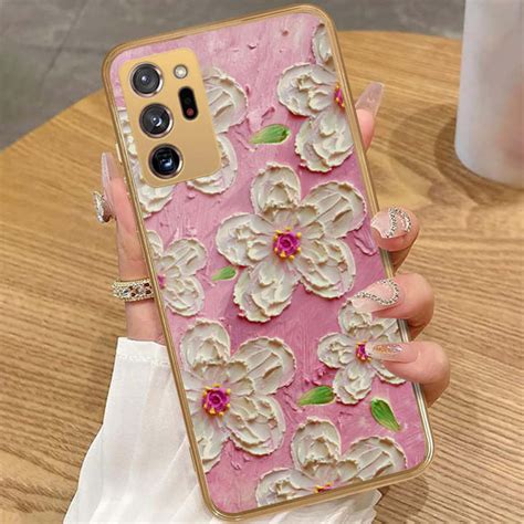 Samsung Galaxy Note 20 Ultra Floral Series Design 5 Pink And White