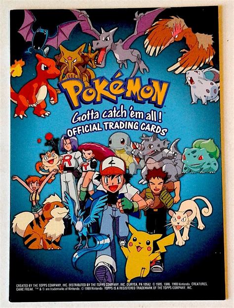 1999 TOPPS POKEMON TV ANIMATION 1ST EDITION CHECKLIST BLUE LOGO MINT EBay