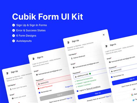 Cubik Form Ui Kit Figma