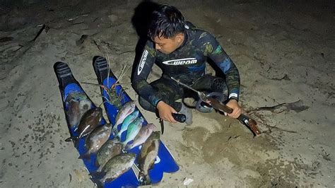 Night Spearfishing Eps Fish Hunting At Night Berburu Ikan Malam