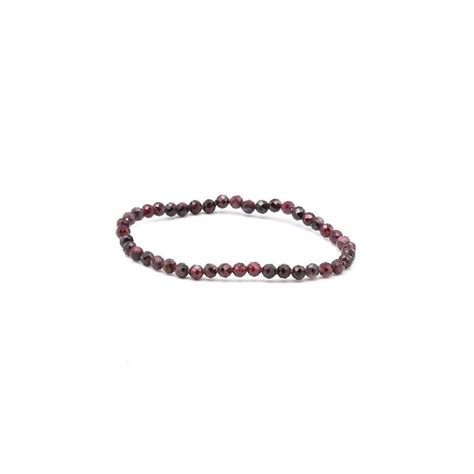 Bracelet facetté 04mm grenat rouge almandin a de Camille ambiance n