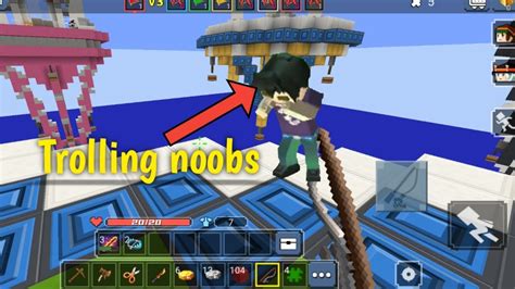 Trolling Noobs In Bedwars Blockman Go Youtube