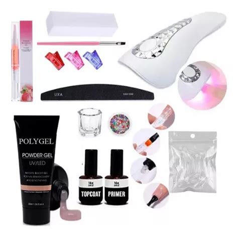 Kit Unha Gel Polygel Cabine Led Bivolt Completo Alongamento Frete grátis