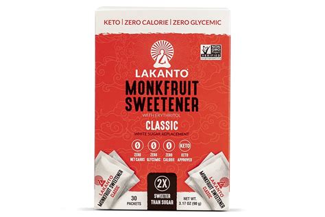 Lakanto Monkfruit Sweetener Classic 30 Packets Vitacost