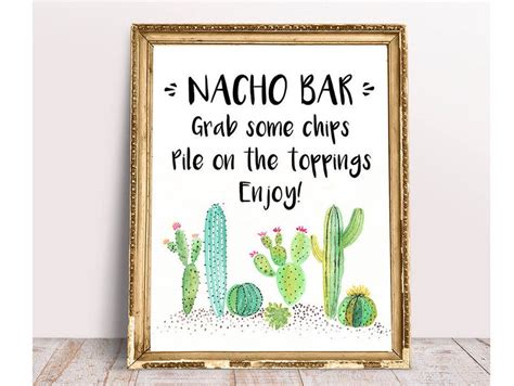 Nacho Bar Nacho Bar Sign Fiesta Bridal Shower Fiesta Baby - Etsy