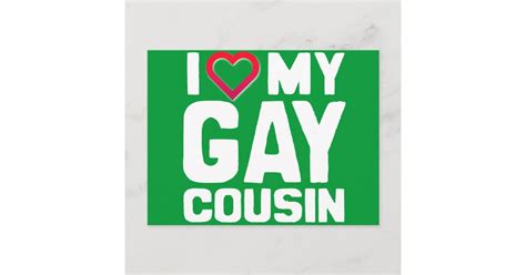 I Love My Gay Cousin Png Postcard Zazzle