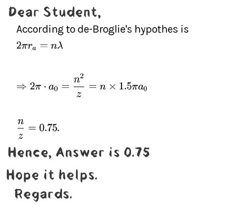 If the de Broglie wavelength of the electron in nth Bohr orbit in a ...