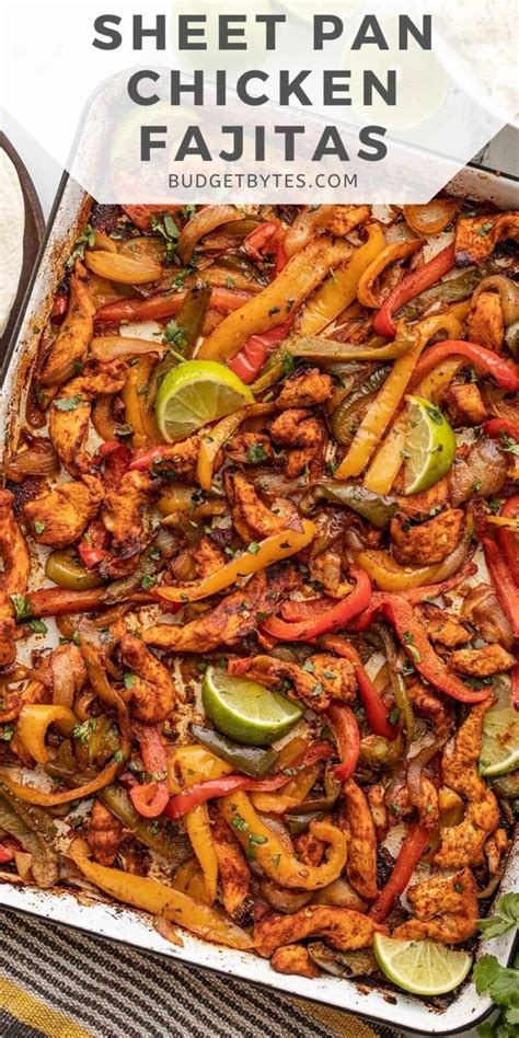 Sheet Pan Chicken Fajitas - Budget Bytes