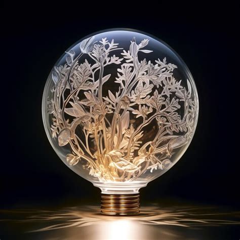 Premium Photo There Is A Light Bulb With A Plant Inside Of It Ai