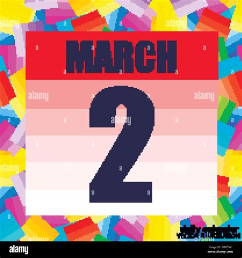 March 2 icon. For planning important day. Banner for holidays and ...