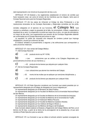 Informe Colegio Medico Del Per Cmp Pdf