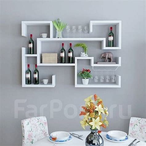 Навесные полки для кухни - 22 фото