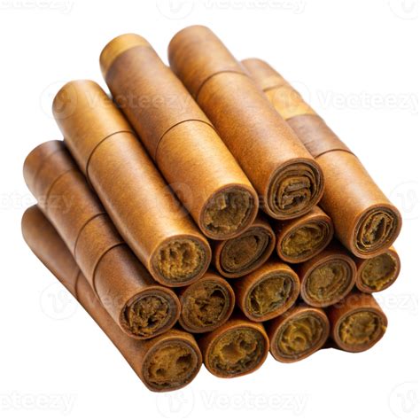 A Close Up View Of Hand Rolled Cigars Stacked Together 45057591 Png