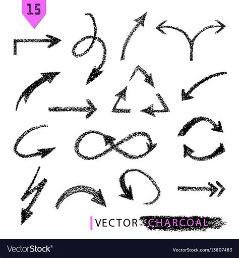 Set Of Grunge Arrows Royalty Free Vector Image