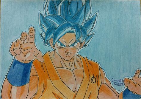 Goku Super Saiyan God Drawing by Simran - Fine Art America