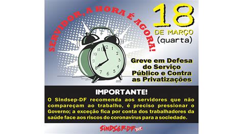 Todos Greve Dia De Mar O Sindsep Df